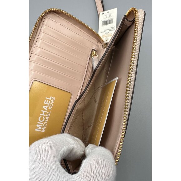 Michael Kors Jet Set Soft Pink Large Flat Multifunction Phone Case Wristlet READ - Picture 11 of 15